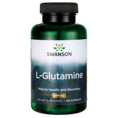 L-Glutamine 500 мг 100 капсули | Swanson Подпомага растежа и възстановяването на мускулите Подпомага храносмилателното здраве Ефективно гориво за мозъка, което помага за поддържане на здрава памет и когнитивн L-Glutamine 500 мг 100 капсули | Swanson Подпо