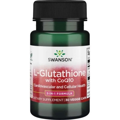 L-Glutathione with CoQ10 30 веге капсули | Swanson L-Glutathione with CoQ10 30 веге капсули | Swanson