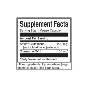 L-Glutathione with CoQ10 30 веге капсули | Swanson