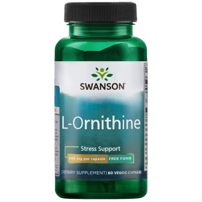 L-Ornithine Amino Acid 500 мг 60 веге капсули | Swanson Снабдява организма с чиста форма на орнитин Улеснява освобождаването на тялото от амоняка Детоксикира и регенерира черния дроб Предотвратява отр L-Ornithine Amino Acid 500 мг 60 веге капсули | Swanso
