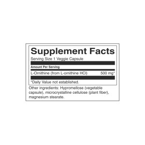 L-Ornithine Amino Acid 500 мг 60 веге капсули | Swanson