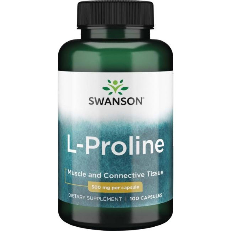 L-Proline 500 мг 100 капсули | Swanson
