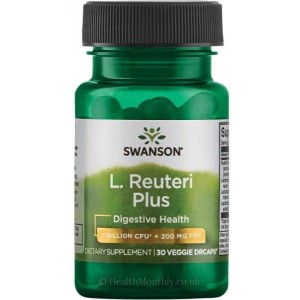 L. Reuteri Plus 7 Billion CFU + FOS 30 веге капсули | Swanson L. Reuteri Plus 7 Billion CFU + FOS 30 веге капсули | Swanson