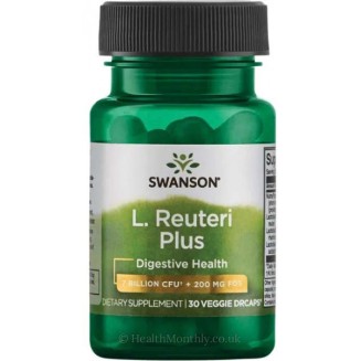 L. Reuteri Plus 7 Billion CFU + FOS 30 веге капсули | Swanson Подпомага храносмилателното здраве, като насърчава растежа на приятелски бактерии Помага за поддържане на стомашно-чревния баланс Поддържа оптимал L. Reuteri Plus 7 Billion CFU + FOS 30 веге ка