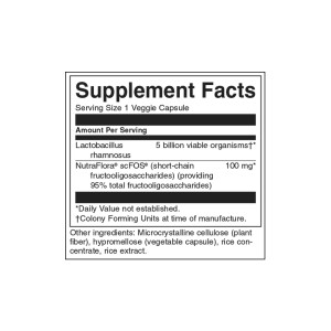 Lactobacillus Rhamnosus with FOS 5 млрд CFU 60 веге капсули | Swanson