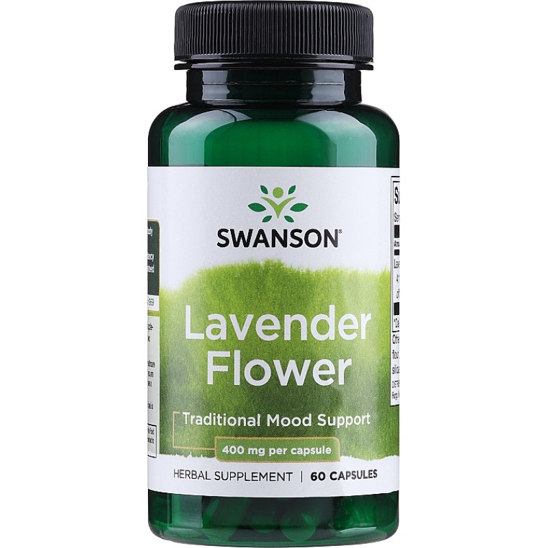 Lavender Flower 400 мг 60 капсули | Swanson Lavender Flower 400 мг 60 капсули | Swanson