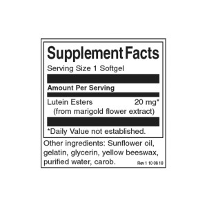 Lutein 20 мг 60 гел-капсули | Swanson Lutein 20 мг 60 гел-капсули | Swanson