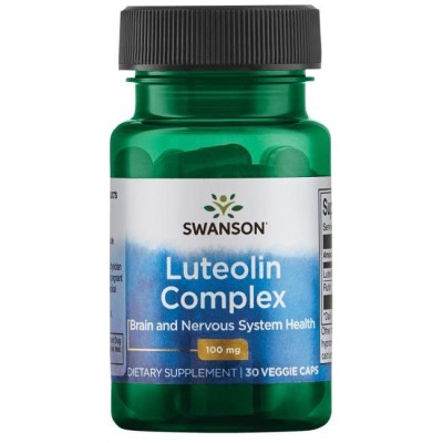 Luteolin Complex 100 мг 30 веге капсули | Swanson Подпомага поддържането на паметта  Защитава от настъпващите с възрастта когнитивни увреждания Предпазва от сърдечни проблеми Оказва положително влияни Luteolin Complex 100 мг 30 веге капсули | Swanson Подп