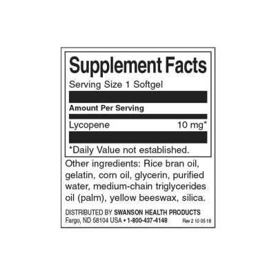 Lycopene 10 мг 120 гел-капсули | Swanson