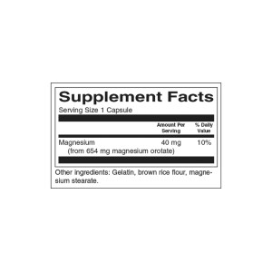 Magnesium Orotate 40 мг 60 капсули | Swanson