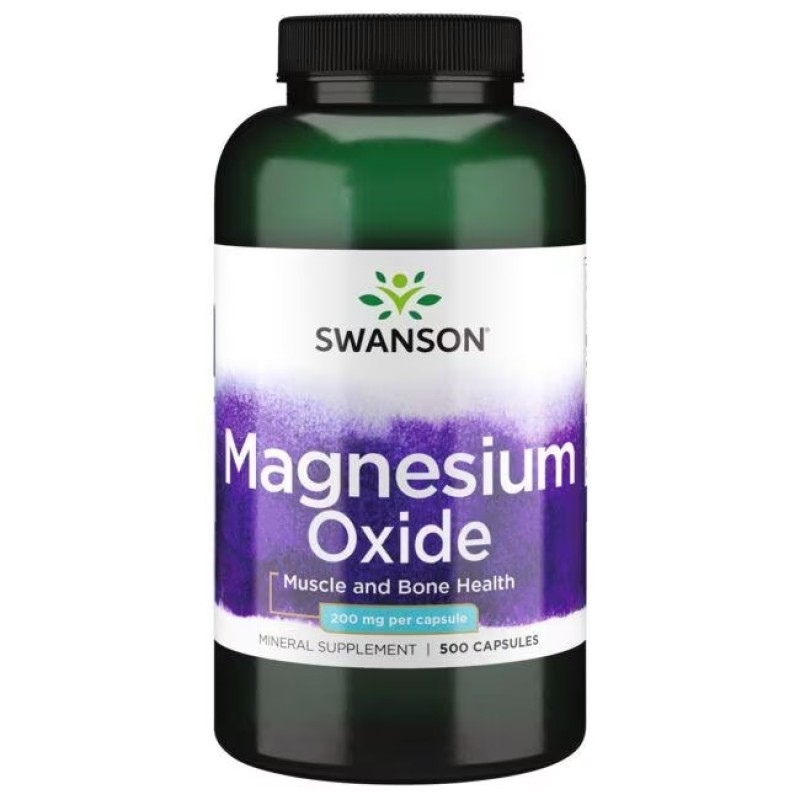 Magnesium Oxide 200 мг 500 капсули | Swanson