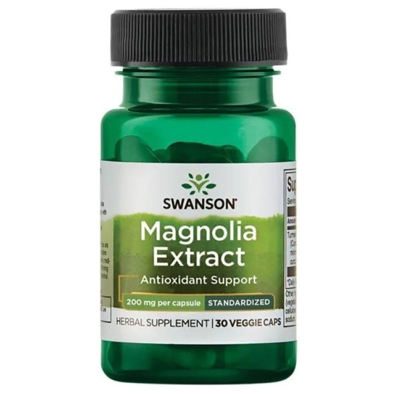 Magnolia Extract - Standardized 200 мг 30 веге капсули | Swanson