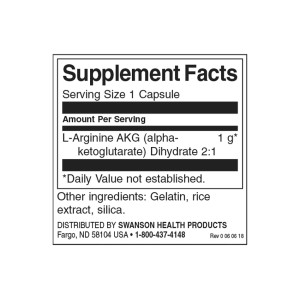 Maximum Strength Arginine AKG 1000 мг 90 капсули | Swanson