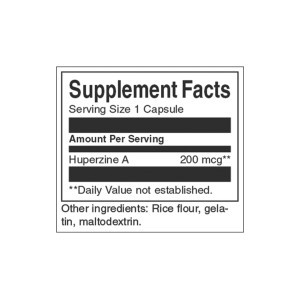 Maximum-Strength Huperzine A 200 мкг 30 капсули | Swanson