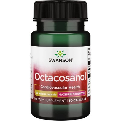 Maximum Strength Octacosanol 20 мг 30 веге капсули | Swanson