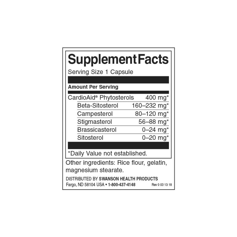 Maximum Strength Plant Sterols 60 капсули | Swanson Maximum Strength Plant Sterols 60 капсули | Swanson
