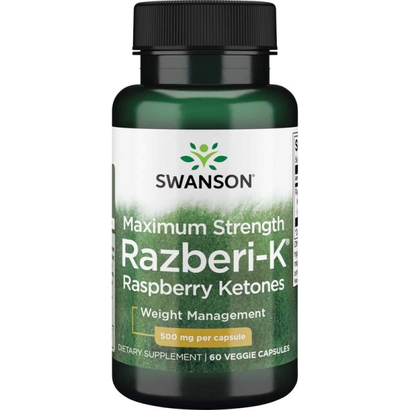 Maximum Strength Razberi-K 500 мг 60 веге капсули | Swanson