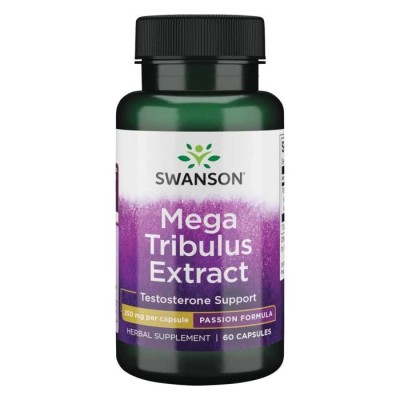 [Mega Tribulus Extract 250 мг 60 капсули | Swanson Повишава либидото  Осигурява издръжливост за по-добри спортни постижения Предпазва от поява на камъни в бъбреците Мега Трибулус Екстракт на капсули е