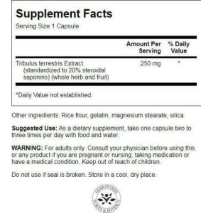 Mega Tribulus Extract 250 мг 60 капсули | Swanson