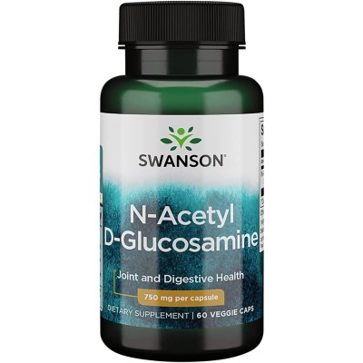 N-Acetyl D-Glucosamine (N-A-G) 750 мг 60 веге капсули  Swanson Ефективно средство при остеоартрит и ставни проблеми Срещу различни възпалителни състояния Предпазва от различни възпалителни процеси на чер N-Acetyl D-Glucosamine (N-A-G) 750 мг 60 веге капсу
