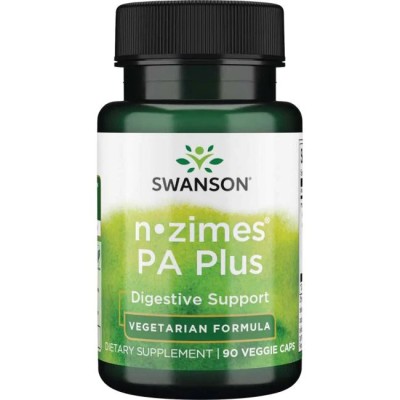 N-zimes PA Plus 90 вегетариански капсули | Swanson Помага за разграждането на няколко хранителни вещества, включително протеини, мазнини и въглехидрати Насърчава здравословно наддаване на тегло Поддържа здрав N-zimes PA Plus 90 вегетариански капсули | Swa