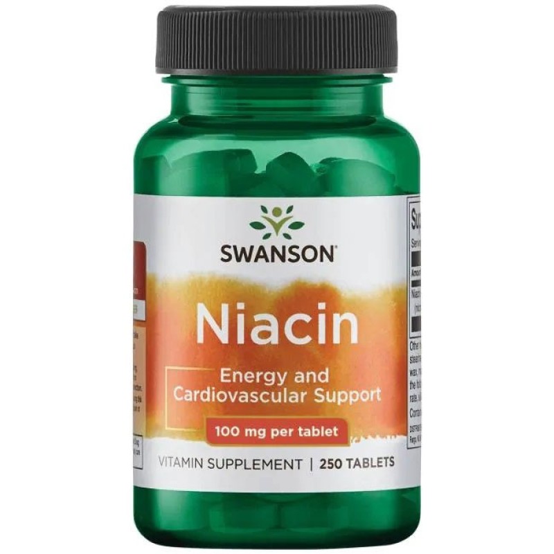 Niacin 100 мг 250 таблетки | Swanson