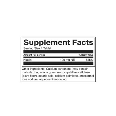 Niacin 100 мг 250 таблетки | Swanson