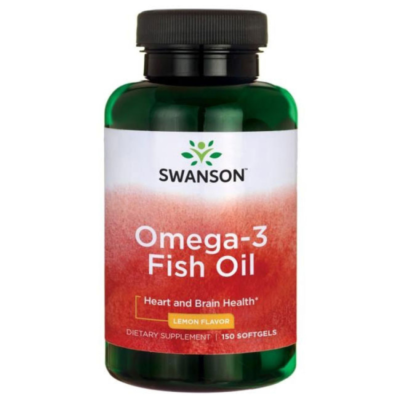 Omega-3 Fish Oil с вкус на лимон 150 гел-капсули | Swanson