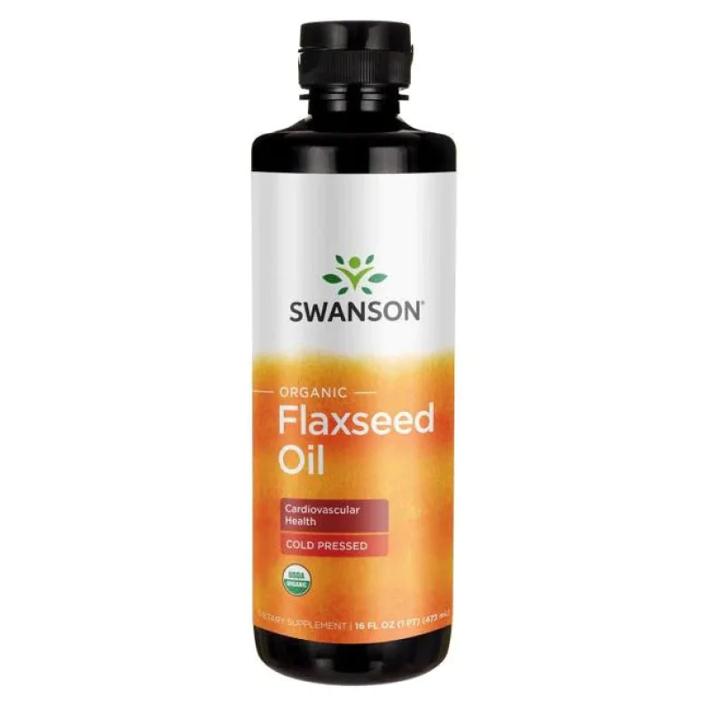 Organic Flaxseed Oil (Cold Pressed) 473 мл | Swanson