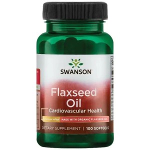 Organic Flaxseed Oil (OmegaTru) 1000 мг 100 гел-капсули | Swanson