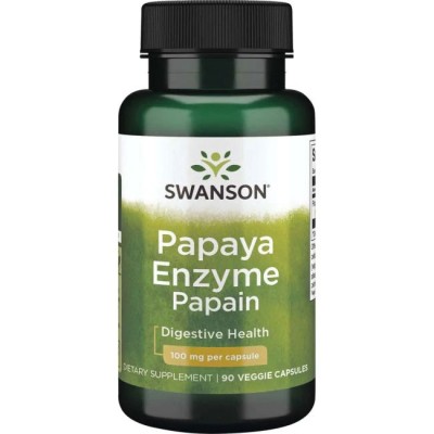 Papain Papaya Enzyme 100 мг 90 веге капсули | Swanson