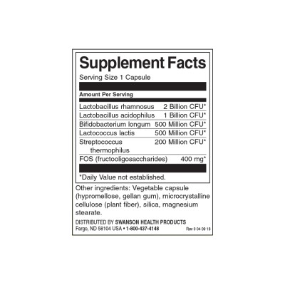 Probiotic Complex 120 вегетариански капсули | Swanson Грижи се за здравето на Вашия стомашен комфорт Над четири милиарда жизнеспособни организми от пет различни полезни щама Подпомага състоянията на диария и Probiotic Complex 120 вегетариански капсули | S