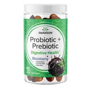 Probiotic + Prebiotic 60 дъвчащи таблетки | Swanson Probiotic + Prebiotic 60 дъвчащи таблетки | Swanson