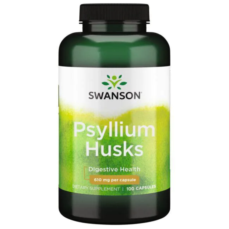 Psyllium Husks 610 мг 100 капсули | Swanson