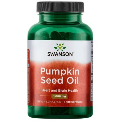 Pumpkin Seed Oil 1000 мг 100 гел-капсули | Swanson Поддържа здравето на простатата Съдържание от 1000 мг във всяка гел-капсула Включва омега-3 и омега-6 мастни киселини Грижи се за здравето на сърцето Р Pumpkin Seed Oil 1000 мг 100 гел-капсули | Swanson П