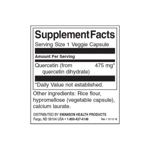Quercetin (Кверцетин) 475 мг 60 капсули | Swanson