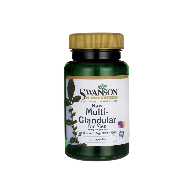 Raw Multi-Glandular For Men 60 капсули | Swanson Специално разработена жлезиста формула за мъже Срещу различни инфекциозни състояния Добро средство за повишаване на издръжливостта при интензвини тренировки Raw Multi-Glandular For Men 60 капсули | Swanson 