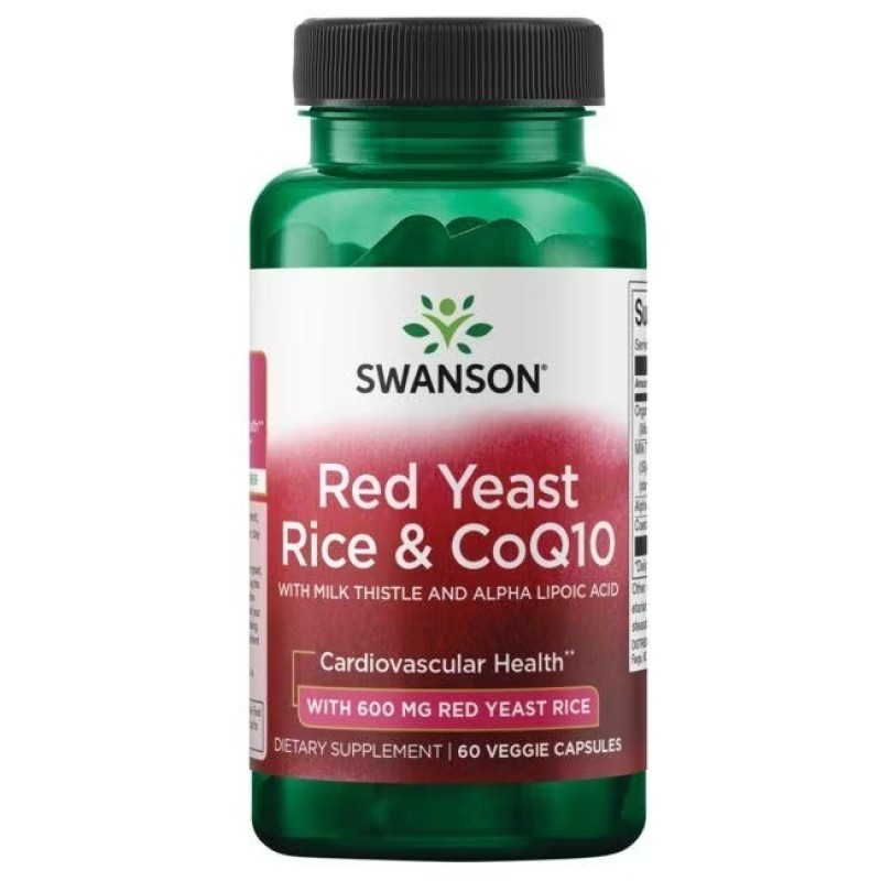 Red Yeast Rice & CoQ10 with Milk Thistle and Alpha Lipoic Acid 60 веге капсули | Swanson