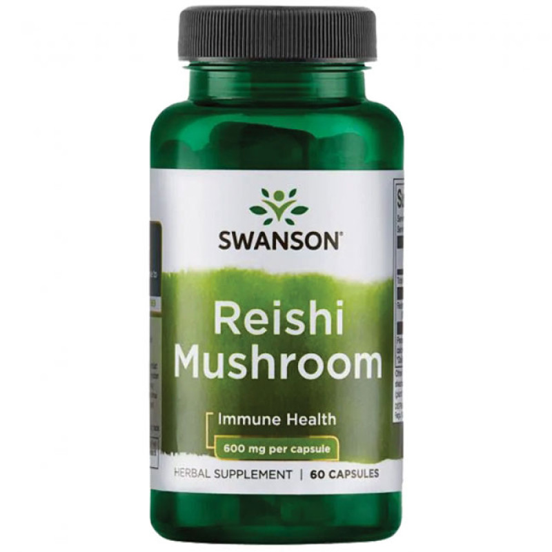 Reishi Mushroom 600 мг 60 капсули | Swanson