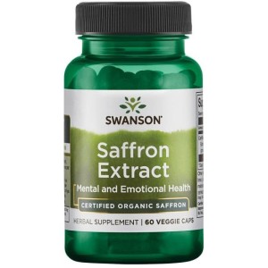 Saffron Extract 60 вегетариански капсули | Swanson Saffron Extract 60 вегетариански капсули | Swanson