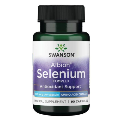 Selenium Complex 200 мкг 90 капсули | Swanson Осигурява жизненоважна антиоксидантна защита на тялото Подпомага работата на сърдечно-съдовата система, простатната жлеза, органите на зрението Помага за облекчав Selenium Complex 200 мкг 90 капсули | Swanson 
