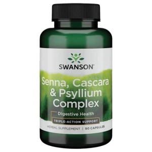 Senna Psyllium Cascara Complex 90 капсули | Swanson