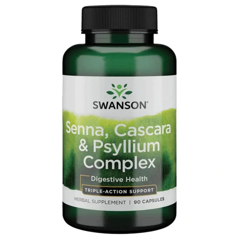Senna Psyllium Cascara Complex 90 капсули | Swanson Оказва положително влияние върху чревната флора За насърчаване перисталтиката и редовността на червата Може да облекчи запек За регулиране на храносмилат Senna Psyllium Cascara Complex 90 капсули | Swans