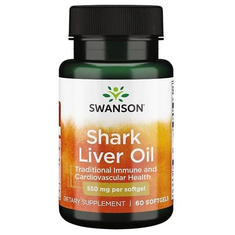 Shark Liver Oil 555 мг 60 гел-капсули | Swanson