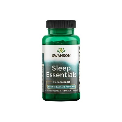 Sleep Essentials 60 вегетариански капсули | Swanson Подобрява съня и дава енергия на организма Комбинация от билки, подпомагащи здравия сън Съдържа магнезий, лайка, корен от валериана Супер Формула за Сън Sleep Essentials 60 вегетариански капсули | Swanso