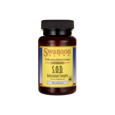 S.O.D. Antioxidant Complex 60 капсули | Swanson Антиоксидантна защита от супероксиди Обръща фиброзата Намалява оксидативния стрес Има ефекти против стареене SOD антиоксидантен комплекс 60 капсули на топ S.O.D. Antioxidant Complex 60 капсули | Swanson Анти