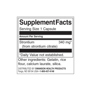 Strontium Citrate 340 мг 60 капсули | Swanson