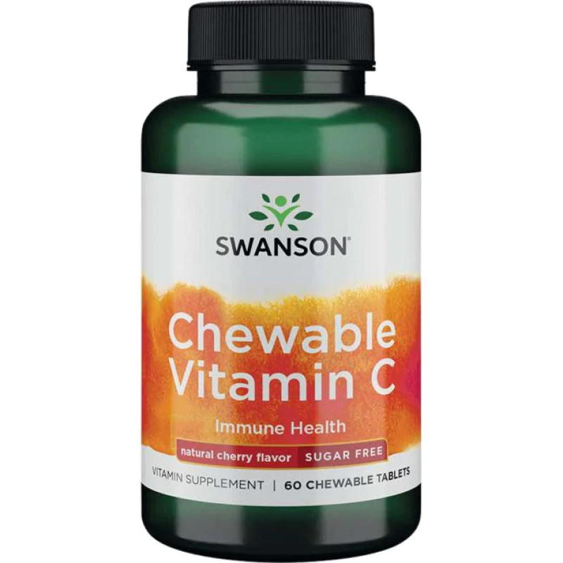 Sugar-Free Vitamin C Cherry Flavor 60 дъвчащи таблетки | Swanson