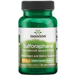 Sulforaphane from Broccoli Sprout Extract 400 мкг 60 веге капсули | Swanson Sulforaphane from Broccoli Sprout Extract 400 мкг 60 веге капсули | Swanson