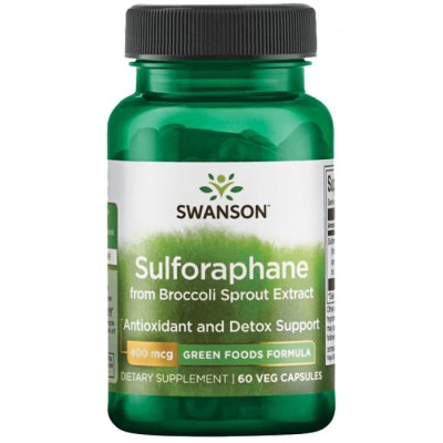 Sulforaphane from Broccoli Sprout Extract 400 мкг 60 веге капсули | Swanson